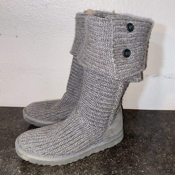 COPY - UGG Australia Cardy Classic Tall Grey Boots. Size 7 Women’s Suede - Picture 2 of 13